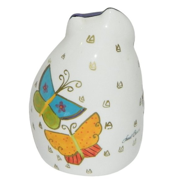 Laurel Burch by Gantz 6" Multi-Colored Cat Decor Figurine White Purple Orange - Picture 3 of 5